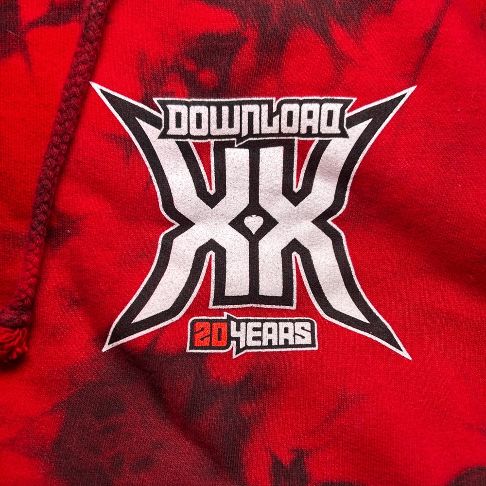 Download Festival 20th Anniversary 2023 Tie‑Dye Hoodie – Red/Black – Size M - Picture 9 of 11